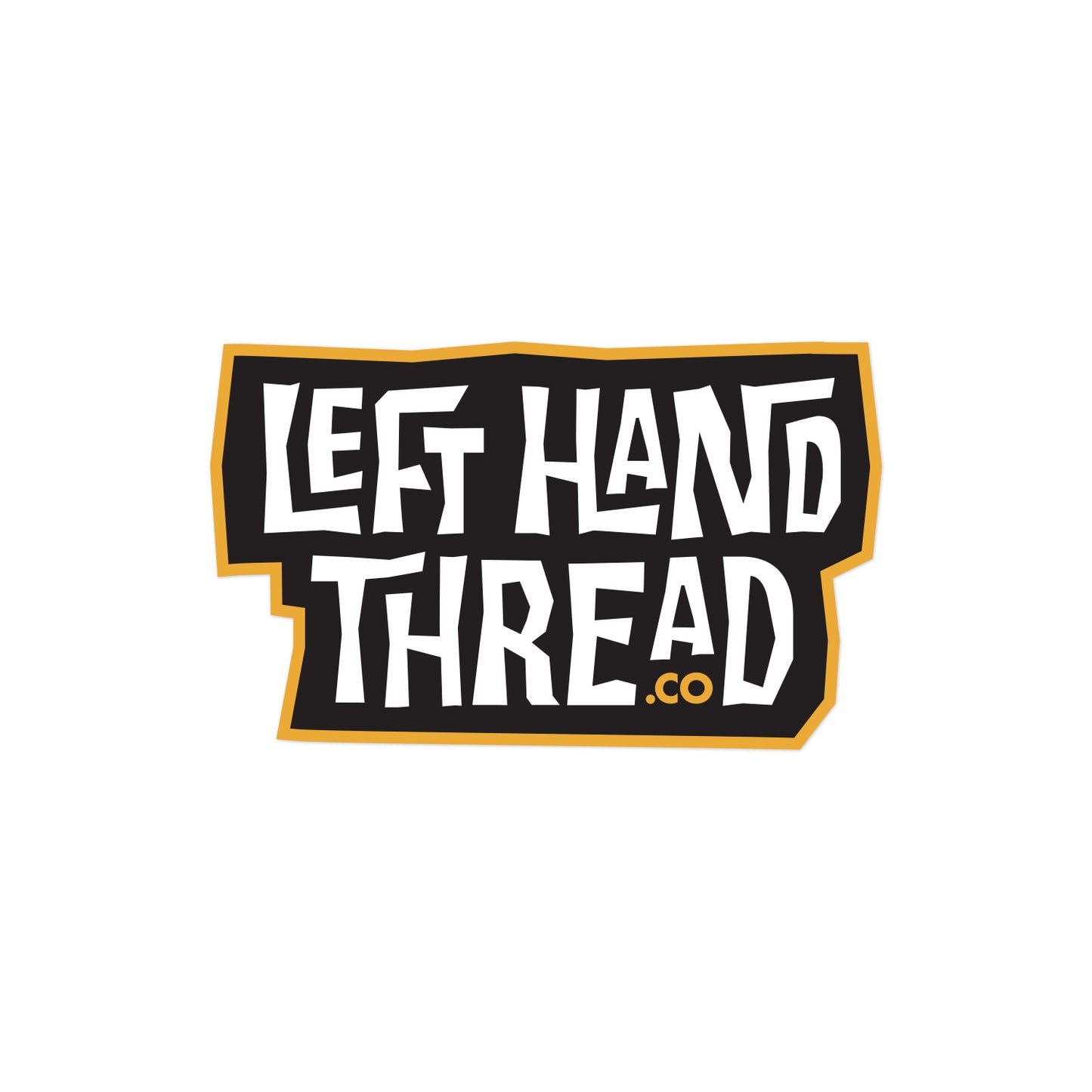Left Hand Thread Logo Sticker